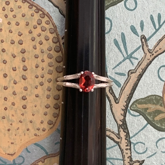 Magnificent Natural Garnet in Sterling (size 8.5) - Picture 9 of 13
